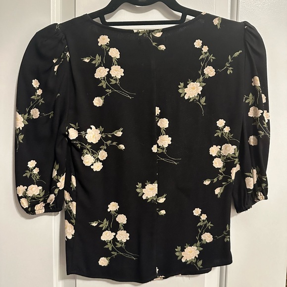 Reformation black floral top size xs - eliana in contessa - Picture 5 of 5